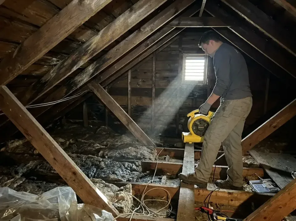 attic-water-damage-drying-proc-007 — frequently asked questions, Emergency Water Extraction & 24/7 Flood Response in Plover,…